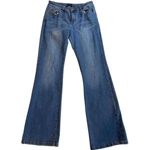 Methera Womens Vintage 1980s Jeans Boot Cut Leg Denim Mid Rise Pockets Blue SZ 8